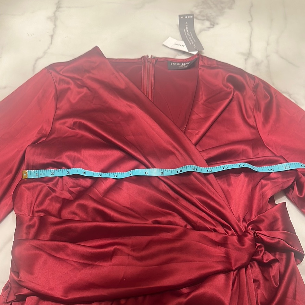 Lane Bryant Rich Red Satin Dress - NWT - Picture 7 of 11